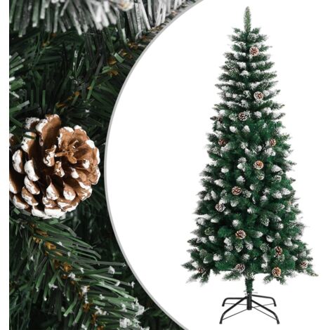 Árbol de Navidad artificial con soporte PVC verde 150 cm