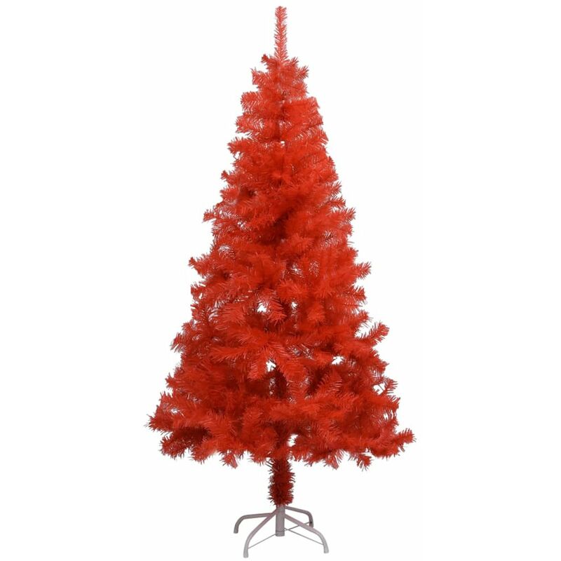 

Happyshopping - arbol de Navidad artificial con soporte rojo PVC 150 cm