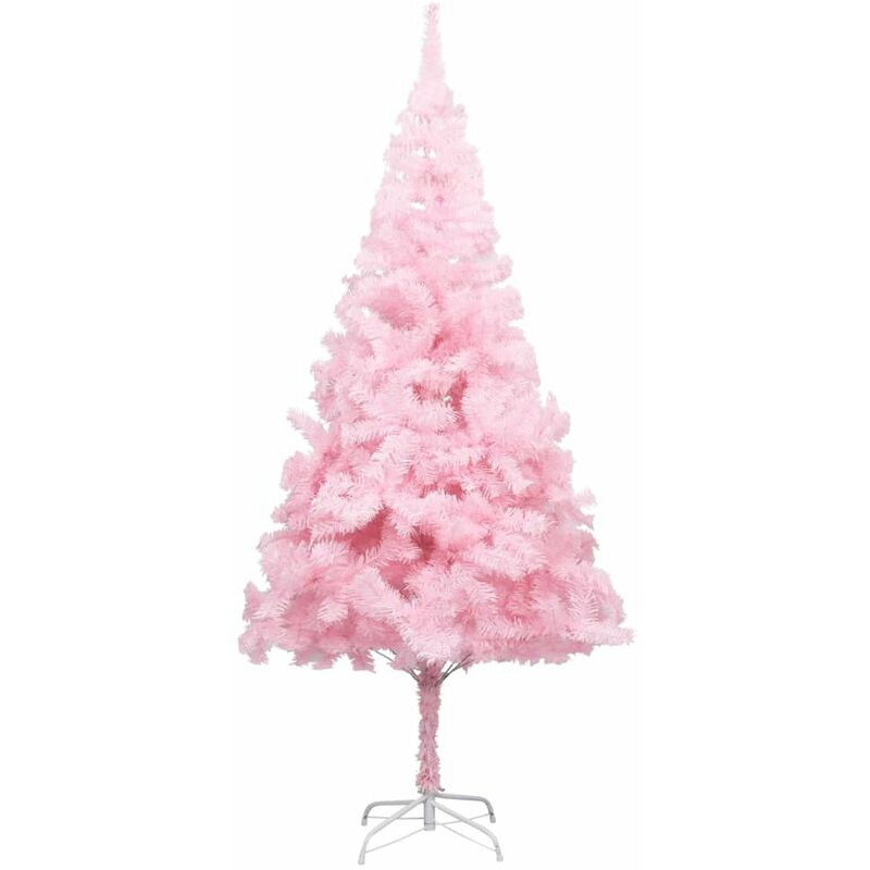 

Happyshopping - arbol de Navidad artificial con soporte rosa PVC 210 cm