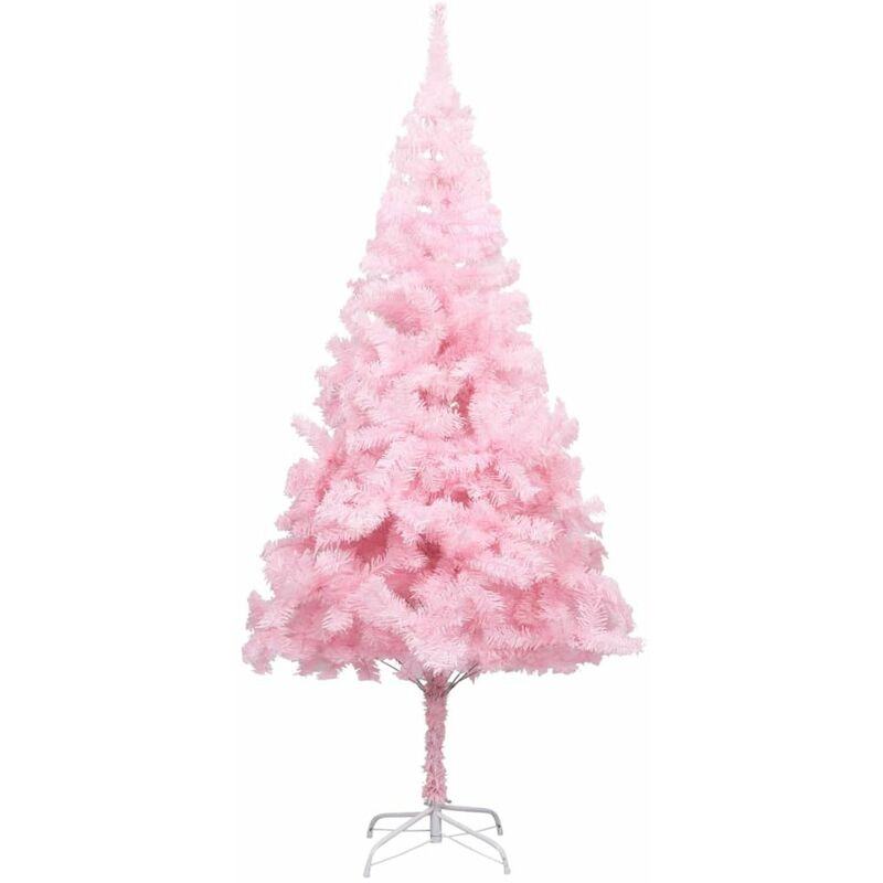 

Happyshopping - arbol de Navidad artificial con soporte rosa PVC 240 cm