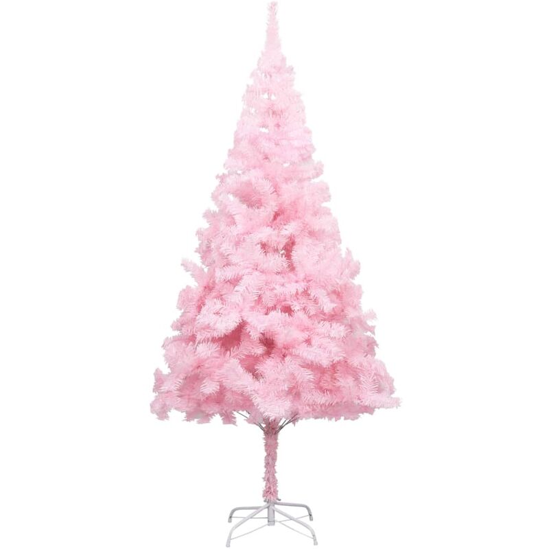 

Árbol de Navidad artificial con soporte rosa PVC 240 cm