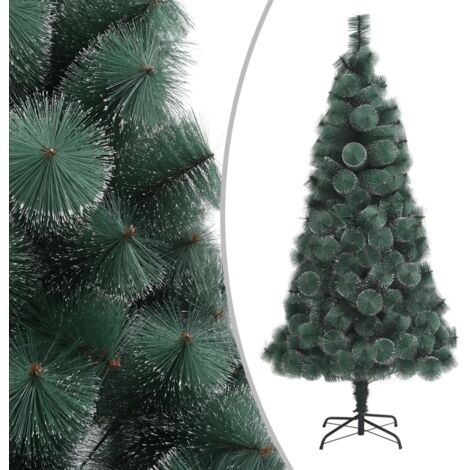 Árbol de Navidad artificial con soporte verde PET 210 cm vidaXL