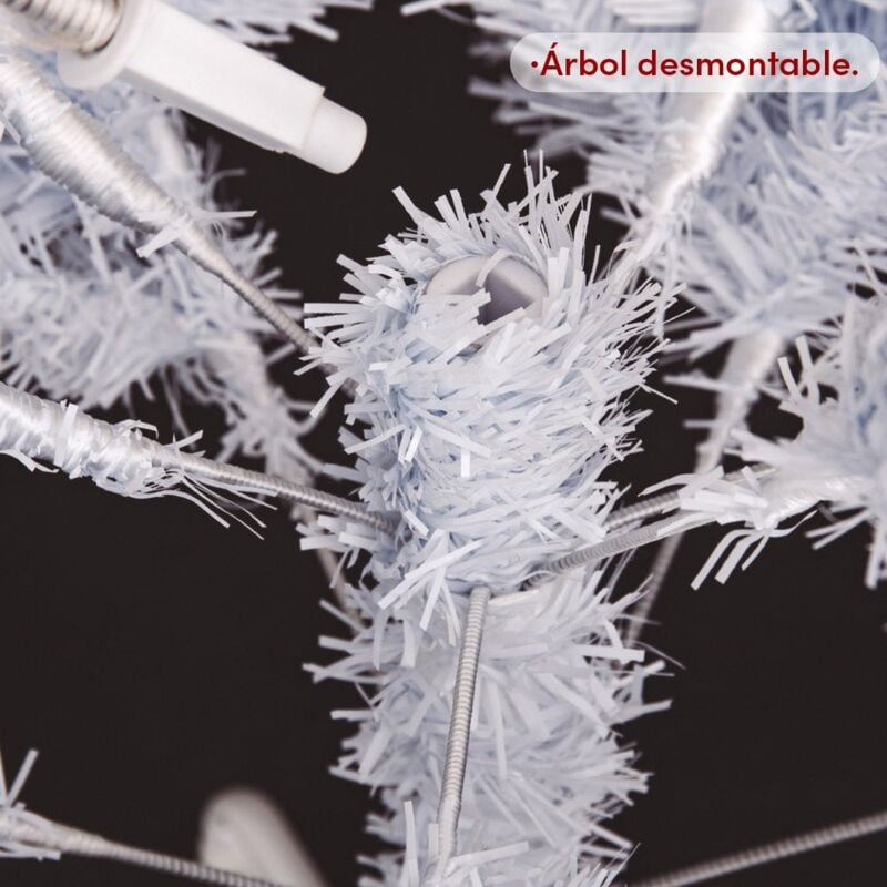 

Árbol de Navidad artificial de 972 ramas blancas de PE y PVC Ø115x180 cm
