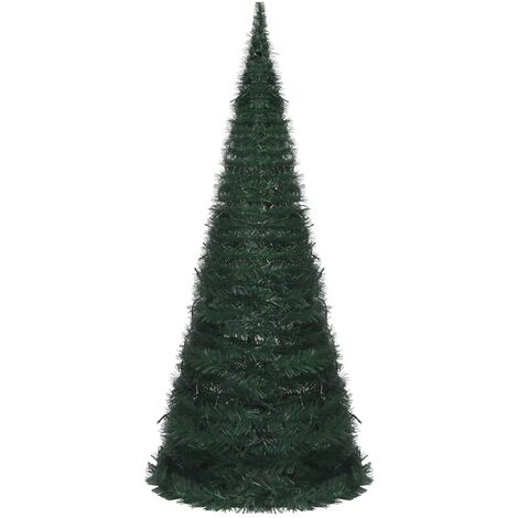 Árbol de Navidad artificial de cuerda emergente LED verde 210cm
