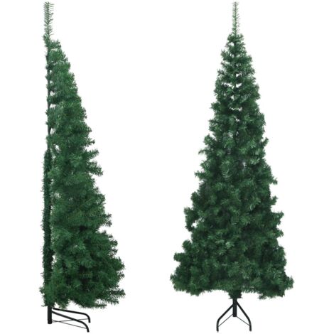 Árbol de Navidad artificial de esquina verde 180 cm PVC vidaXL