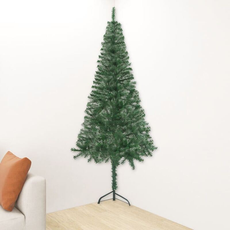 

Árbol de Navidad artificial de esquina verde 210 cm PVC