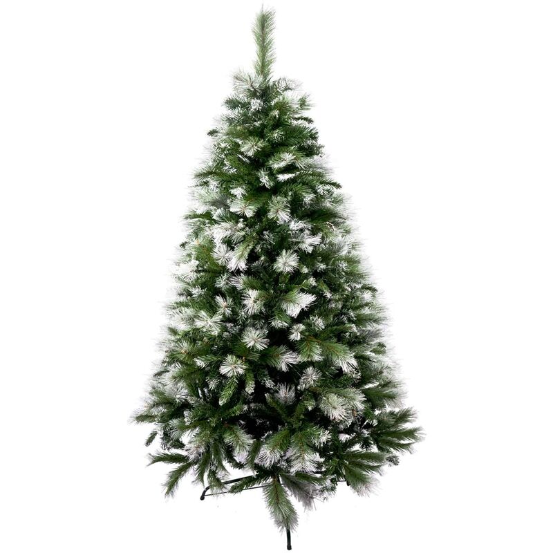 

Árbol de Navidad Artificial de Pino Maxi-Relleno Abeto Doble Hojas C/Soporte Metálico 150-240cm (Nevado, 180cm 690Tips)