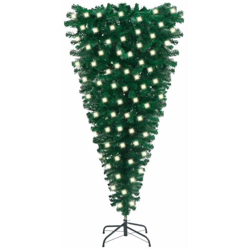 

Happyshopping - arbol de Navidad artificial invertido con LED verde 150 cm