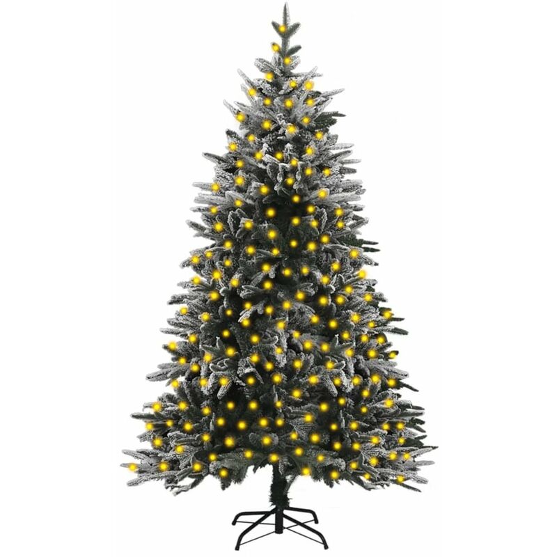 

arbol de Navidad artificial LED nieve flocada 210 cm PVC y PE