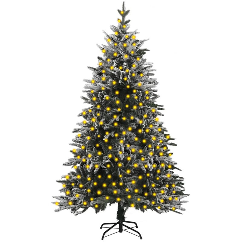 

arbol de Navidad artificial LED nieve flocada 240 cm PVC y PE
