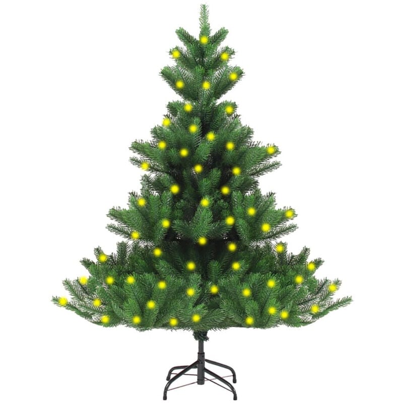 

Happyshopping - arbol de Navidad artificial Nordmann Fir con LED verde 120 cm