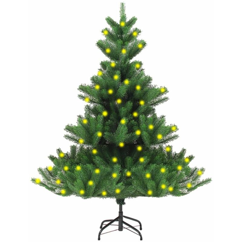 

Happyshopping - arbol de Navidad artificial Nordmann Fir con LED verde 180 cm