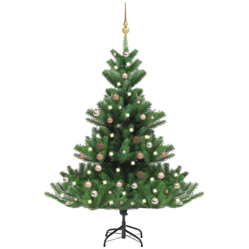 

Árbol de Navidad artificial Nordmann Fir LED bolas verde 120 cm