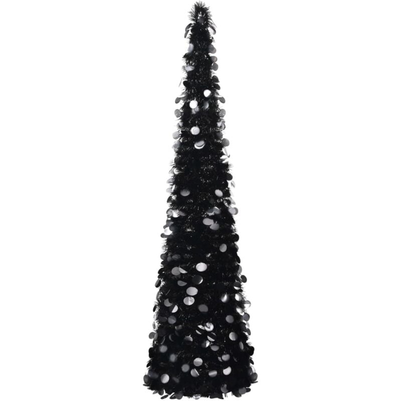 

Árbol de Navidad artificial plegable PET negro 150 cm - Negro - Vidaxl