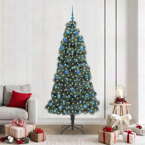 Árbol de Navidad Artificial Pre-iluminado con Juego de Bolas