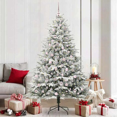 Árbol de Navidad Artificial Pre-iluminado con Juego de Bolas
