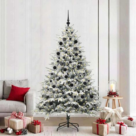 Árbol de Navidad Artificial Pre-iluminado con Juego de Bolas