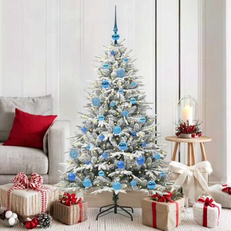 Árbol de Navidad Artificial Pre-iluminado con Juego de Bolas
