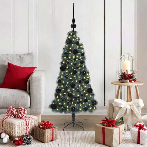 Árbol de Navidad artificial preiluminado con juego de bolas