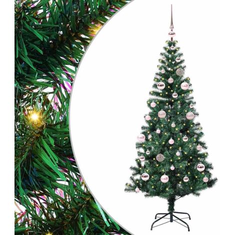 Árbol de Navidad Artificial Preiluminado Verde 150 cm