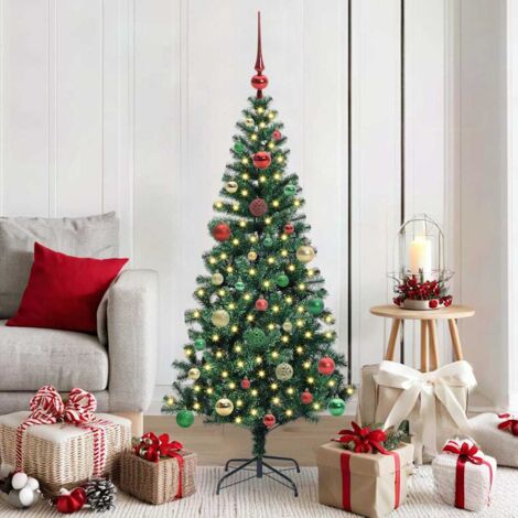 Árbol de Navidad Artificial Preiluminado Verde 150 cm