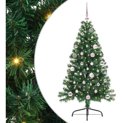 Árbol de Navidad Artificial Preiluminado Verde 150 cm PVC