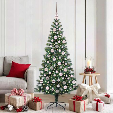 Árbol de Navidad Artificial Preiluminado Verde 180 cm