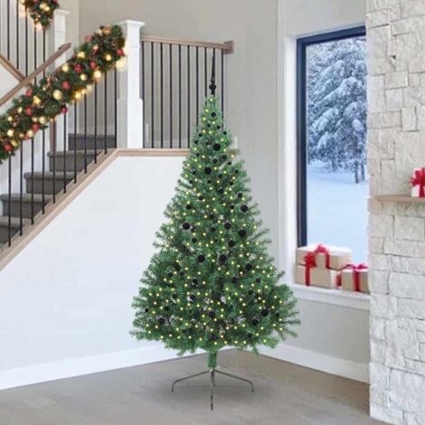 Árbol de Navidad Artificial Preiluminado Verde 240 cm PVC