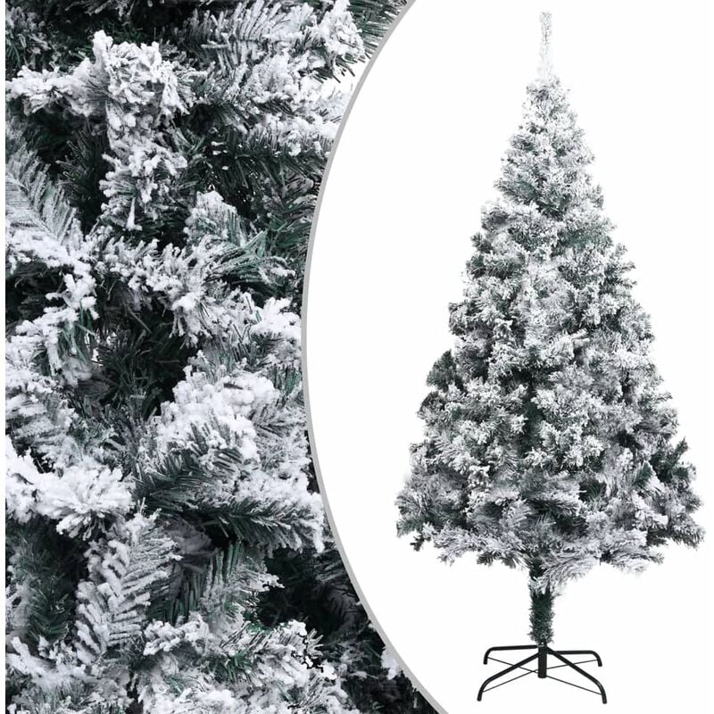 

Árbol de Navidad artificial PVC verde nieve flocado 400 cm