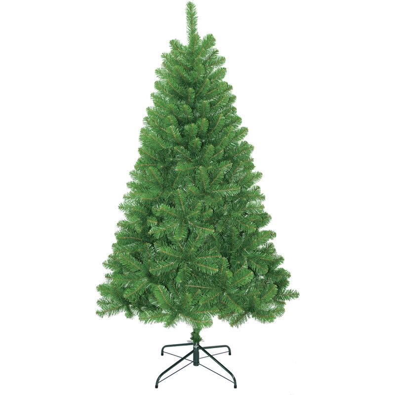 

Árbol de navidad artificial 'Stirling verde' 150cm - Base Metal - reutilizable - verde - Groen - Central Park