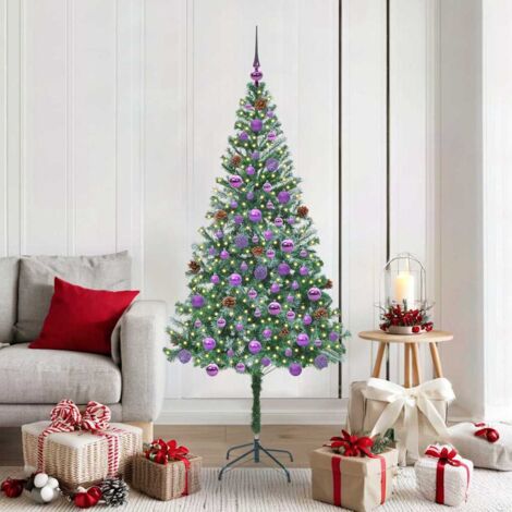 Árbol de Navidad artificial Verde 180 cm PVC y acero