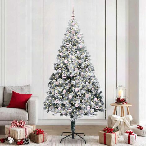 Árbol de Navidad artificial Verde 240 cm PVC y Acero y Plástico