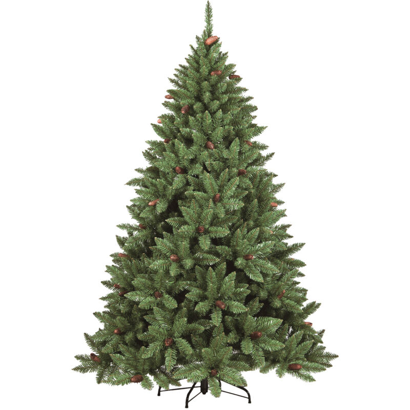 

Árbol de Navidad 'Claudia', Alto 180 cm, Con piñas incluidas, 756 ramas, 120 x 120 x 180 cm