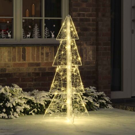 Árbol de Navidad con 100 LED Cálido 120 cm Acrílico