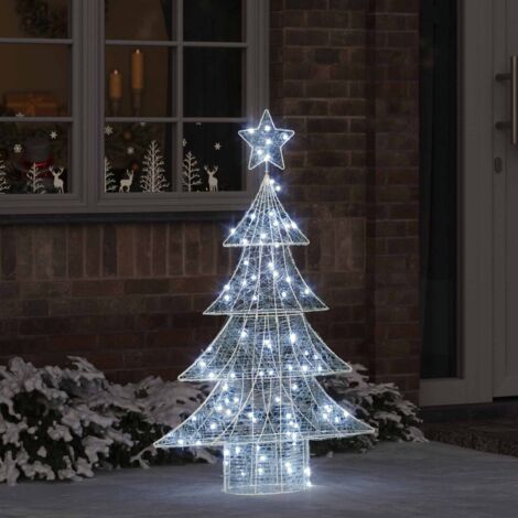 Árbol de Navidad con 100 LED frío 120 cm Acrílico