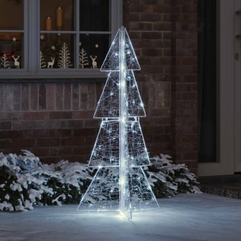 Árbol de Navidad con 100 LED Frío 120 cm Acrílico