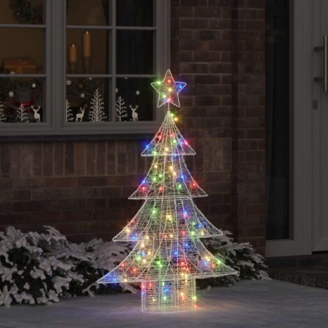 Árbol de Navidad con 100 LED Multicolor 120 cm Acrílico