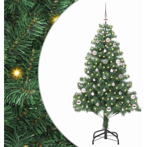 Árbol de Navidad con 150 LED con soporte Verde 150 cm PVC