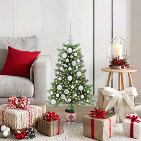 Árbol de Navidad con 150 LED con soporte Verde 90 cm PE