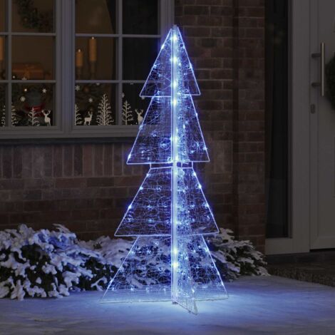 Árbol de Navidad con 160 LED Azul 150 cm Acrílico