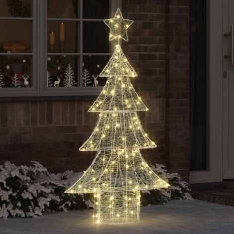 Árbol de Navidad con 160 LED cálido 150 cm Acrílico