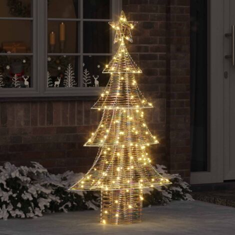 Árbol de Navidad con 160 LED cálido 150 cm PET