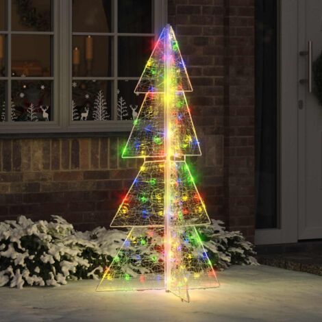 Árbol de Navidad con 160 LED Multicolor 150 cm Acrílico