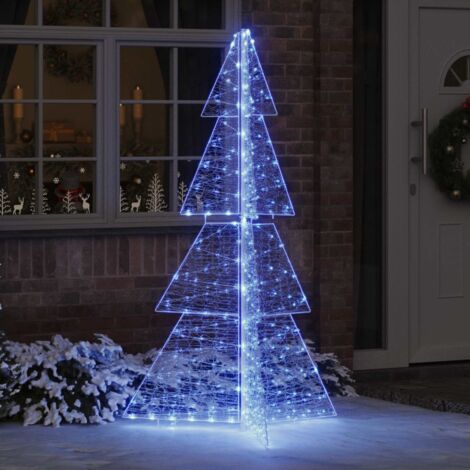 Árbol de Navidad con 240 LED Azul 180 cm Acrílico
