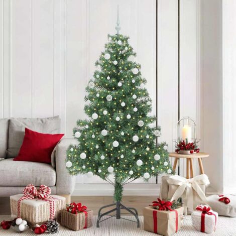 Árbol de Navidad con 300 LED con soporte Verde 180 cm PVC
