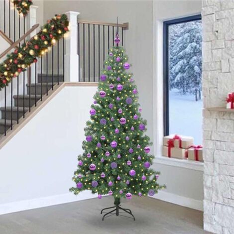 Árbol de Navidad con 300 LED con soporte Verde 240 cm PVC