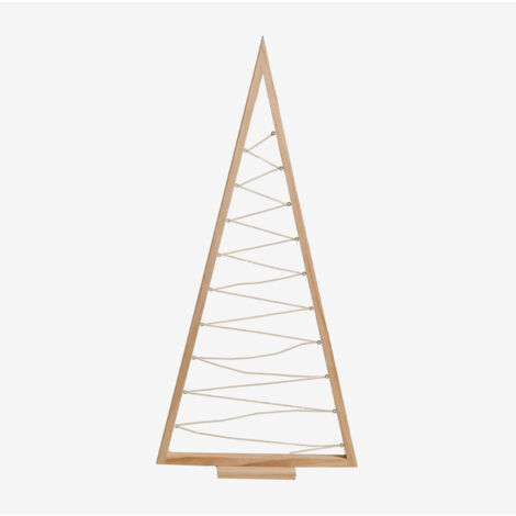 Árbol de Navidad con luz LED en madera de pino Elwood SKLUM