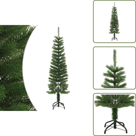 Árbol de Navidad con soporte - vidaXL Árbol de Navidad artificial estrecho con soporte PE 150 cm - Árbol de Navidad con puntas