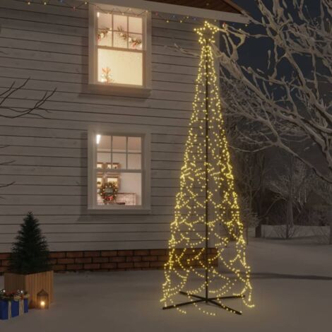 Árbol de Navidad cónico 500 LED blanco cálido 100x300 cm