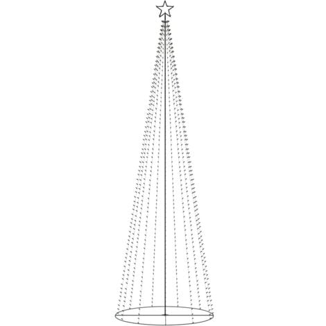 Árbol de Navidad cono 752 LEDs coloridos adorno 160x500 cm
